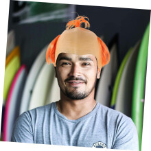 Perruque chauve pour homme, déguisement d'Halloween, accessoire de cosplay amusant et insolite pour soirées adultes, jaune