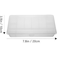 Boîte de rangement portable pour leurres de pêche, organisateur en plastique robuste à plusieurs compartiments.