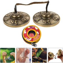 Handgefertigte Meditationsglocke, Yoga-Zimbel, Kupfer-Baumwoll-Design, kreatives Riemendesign, angenehmer Klang
