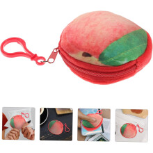Porte-monnaie en peluche douce et moelleuse, mini portefeuille, motif fruit de dessin animé, cadeau idéal pour les filles et les garçons.