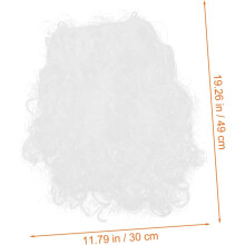 Barbe de Noël blanche, grosse et amusante, accessoire de fête de Noël, cosplay et tenues de Noël assorties
