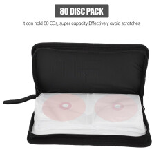 80 CD-Hüllen aus Vliesstoff mit Reißverschluss, Rundumschutz, tragbar