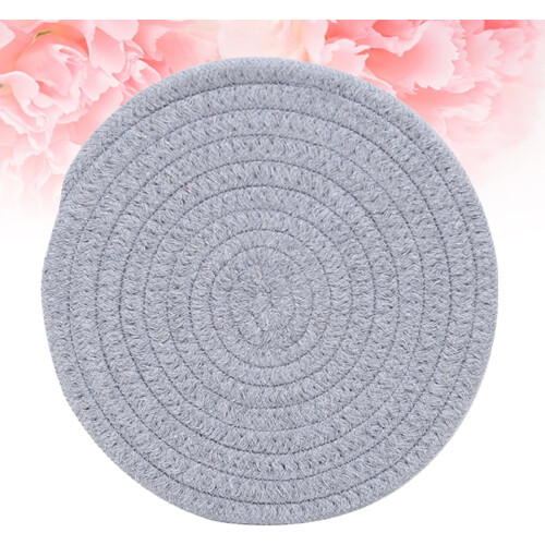 Decorative Placemats Cup Mat Round Cotton Thread Heat Insulation Washable Coaster