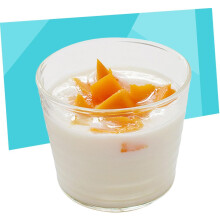Gobelet à yaourt résistant à la chaleur de 180 ml, idéal pour les desserts, le lait et les crèmes desserts. Verre blanc facile à nettoyer.