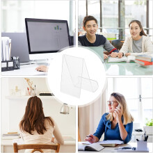 1 unidad de soporte para libros, estantes para libros, estante transparente, revistero, soporte de escritorio simple