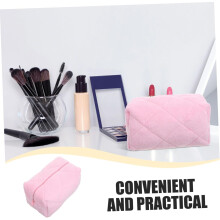 Trousse de maquillage en peluche spacieuse, organisateur de cosmétiques duveteux, couleurs chics
