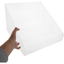 Boîte de rangement compacte à 3 niveaux pour balles de séchage, avec couvercle.
