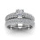Women's White Stone Wedding Band Handmade Silver Size 6 2