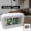 (White) Digital Display Alarm Clock Battery Powered Snooze Night Light Desig 3