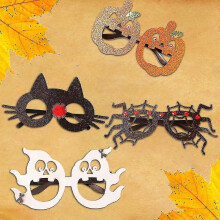 Pack Of 4 Halloween Glasses Frame Costume Eyeglasses For Halloween Party Supplies And Party Favors, Assorted Styles Bd