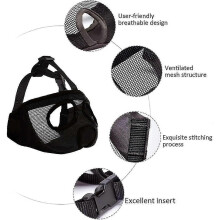 (L) Adjustable Breathable Dog Muzzle for English Bulldog, French Bulldog, Pekingese, Shih-tzu, Pug