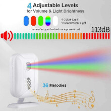 Wireless Door Open Sensor Chime 280M Range Door Alarm Window & Door Sensor Door Entry Chime Home Se