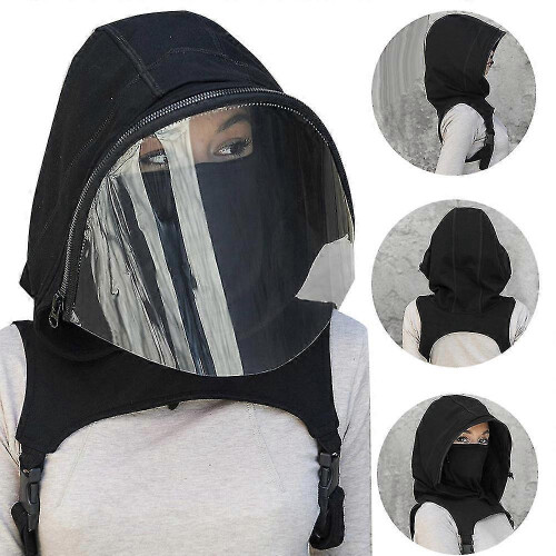 Hooded Mask Hooded Face Shield Face Protective Shield Transparent Hooded Hat Shield 2