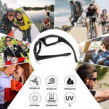 paia di occhiali da moto imbottiti con protezione UV, antipolvere e antivento, ideali per attività all'aperto.