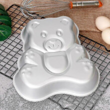 Stampo per torte 3D in alluminio a forma di orso, stampo per torta di compleanno - Orso