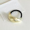 (Oval gold) Élastique Métal Cheveux Arc Double 4