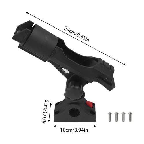 (Screw model) 360 Angelrutenhalter mit Pin 1