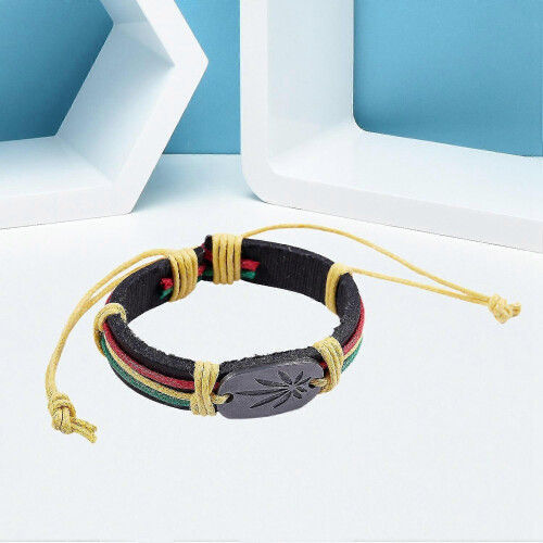 Kožený náramok Rasta Jamaican Reggae 1