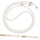 Lot de 2 chaînes antidérapantes blanches pour lunettes - Accessoires élégants 2