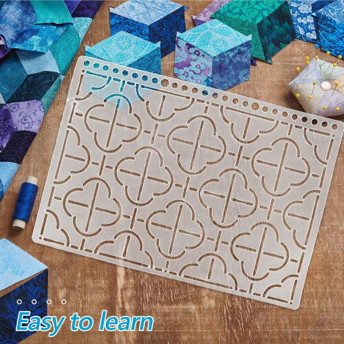 Gabarit de patchwork pour patchwork et couture à faire soi-même (25 x 18 cm)