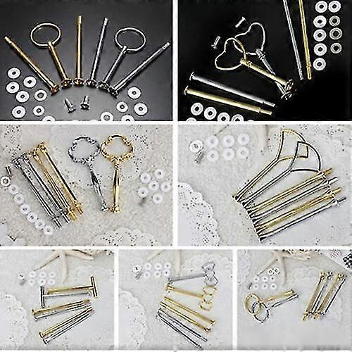 (Oval, Gold) Cake Holder Stick Reusable Not Easy to Break Solid Cake Dessert Hardware Fitting for Bakery BoSaiD 1
