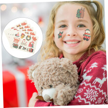 30 feuilles d'autocollants de tatouages éphémères de Noël pour garçons, filles et adultes.