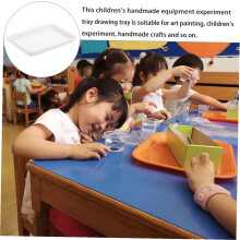 3 bandejas de plástico para experimentos de pintura escolar, bandejas multifuncionales para servir, hechas de material PP.
