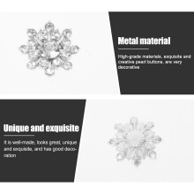 30pcs Silver Snowflake Rhinestone Buttons Wedding Dress Decors Multipurpose DIY Sewing Buttons