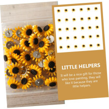 30 pezzi di adorabili puntine a forma di girasole, spille multifunzione a forma di girasole, puntine da disegno per la casa, forniture per poster