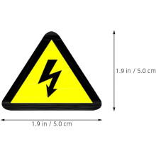 30 autocollants triangulaires jaunes d'avertissement de choc électrique 50 x 50 mm - Autocollants de sécurité