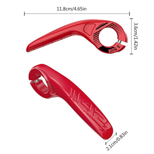 (Fluorescent Yellow) Mountain Bike Handlebar Ends Handle Replacement Adjustable Angles Bicycles Handlebar Bar Ends Cycling Accessories  Red 2