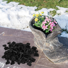 35 pièces de moules à jardinières DIY pour la fabrication de pots de fleurs en béton, seaux en plastique noir de 2 cm