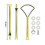 (Oval, Gold) Cake Holder Stick Reusable Not Easy to Break Solid Cake Dessert Hardware Fitting for Bakery BoSaiD 5