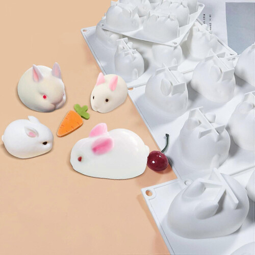 (B, White) Silicone Mold Non-stick Heat-resistant Durable Kitchen Baking Mold for Baking BoSaiD 2