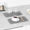 Dish Drying Mat for Multiple Usage, Easy Clean, Eco-Friendly, Heat-Resistant Silicone Mat for Kitchen Counter Grey-A 2