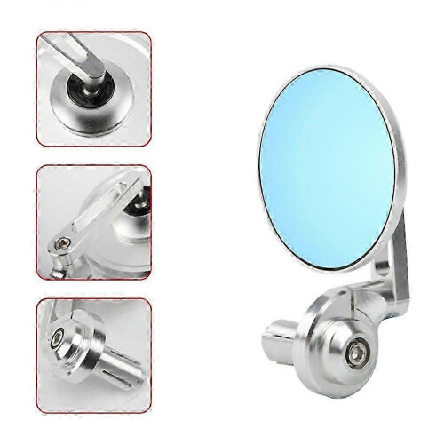 (Silver plating) 7/8 anti-glare handlebar mirrors for motorcycle scooter