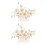 (Gold) Peigne Mariée Fleur Céramique Blanche 8