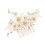 (Gold) Peigne Mariée Fleur Céramique Blanche 6