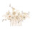 (Gold) Peigne Mariée Fleur Céramique Blanche 5