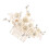 (Gold) Peigne Mariée Fleur Céramique Blanche 7