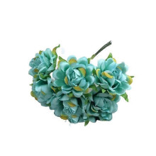 (Water Blue) Silk wedding bouquet artificial flowers party decoration