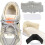 4 Pairs Heel Support Pads with Hook & Loop Straps For-Apricot M 9