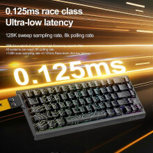 (Black Contour Line) X68HE ATTACK SHARK Magnetic Gaming Keyboard Mechanical Wired for Pro Gaming 0.01mm Rapid Trigg 8000Hz SOCD/Rs 0.125ms 128K Rate