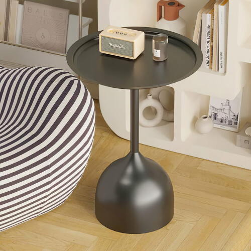 Living And Home Modern Small Round Metal Side Table 1