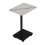 Living And Home C Shaped Side Table with Wheels, White Marble 3