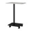 Living And Home C Shaped Side Table with Wheels, White Marble 4