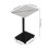 Living And Home C Shaped Side Table with Wheels, White Marble 6