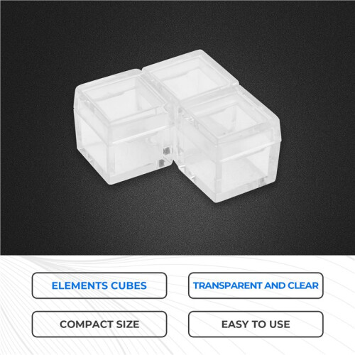 10Pcs Acrylic Box Trays for 0.39Inch 10mm Elements Cubes Clear Case Periodic Table Bracket for Elements Collections