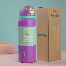 (32oz, Purple) Double Drink Sports Water Bottle Stainless Steel Vacuum Insulated Cup Large Capacity