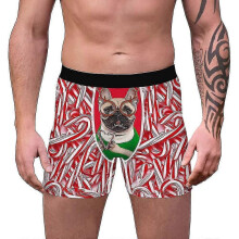 (M, A) Men's Funny 3D Print Christmas Boxer Briefs Boxer Shorts Underwear Gag Gift